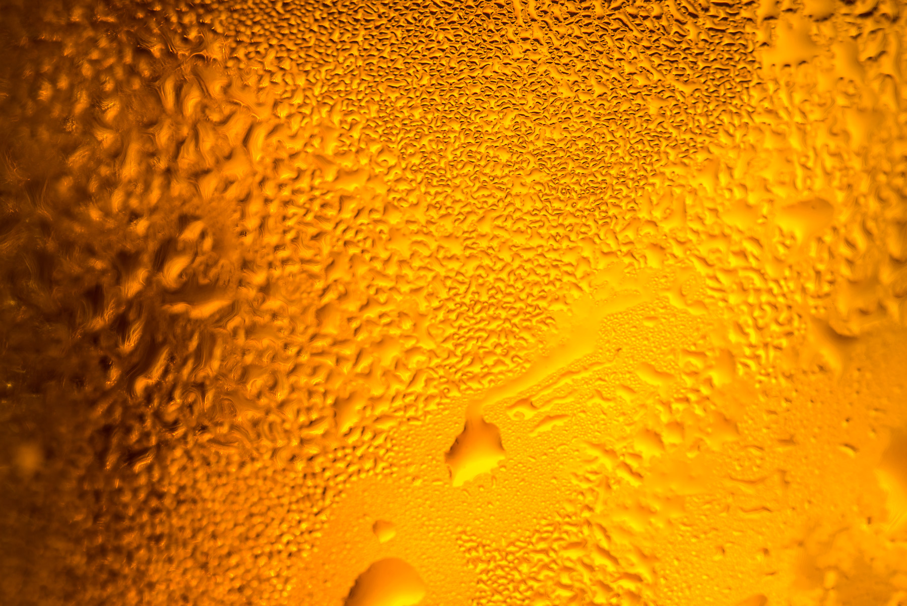 cold beer glass with water droplets