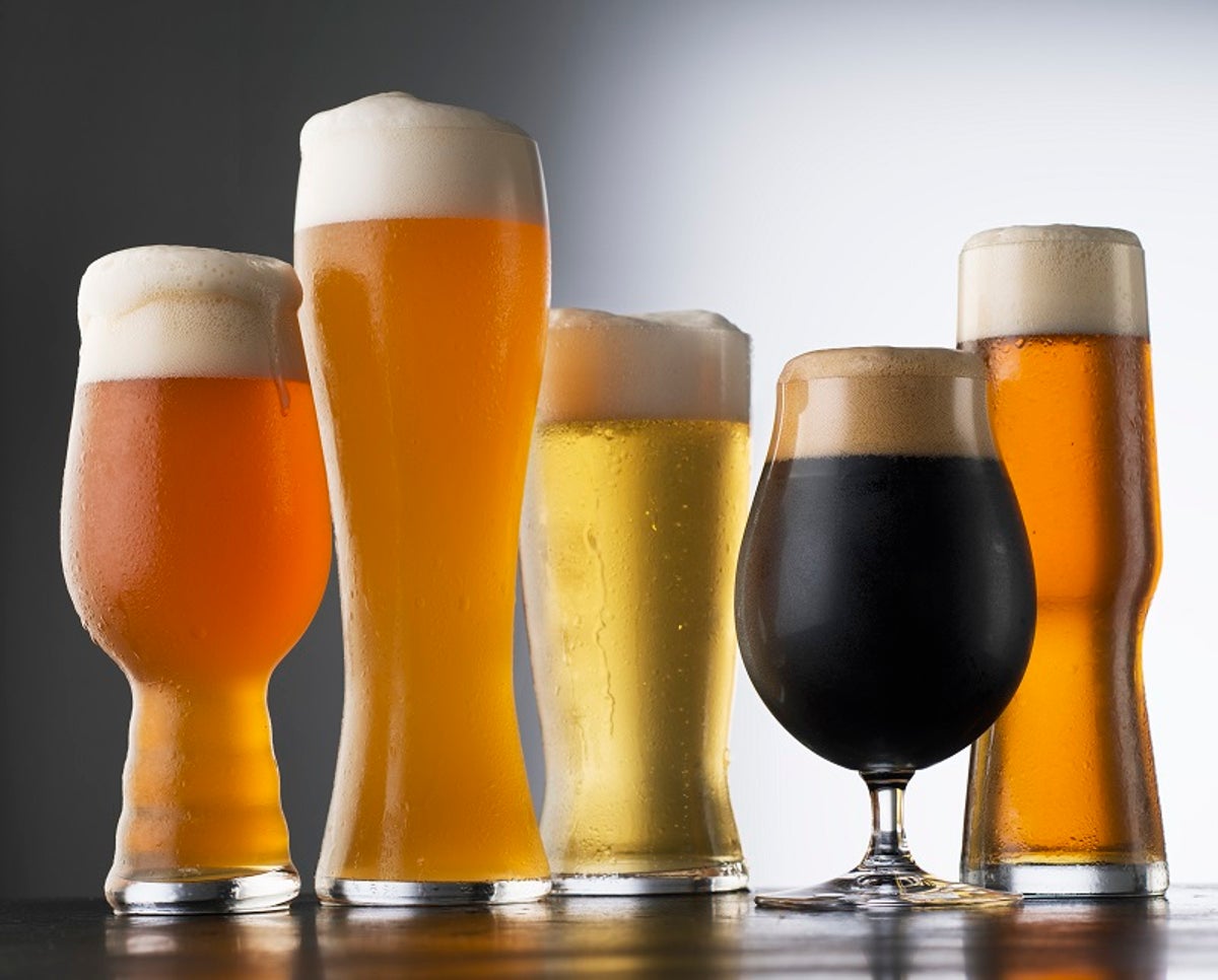 image of different beer glasses 